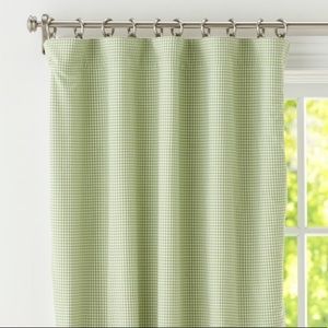 PBK Green Gingham blackout curtain panels!